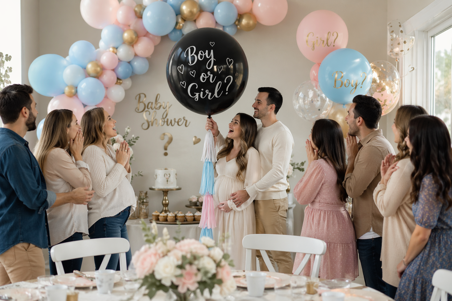 Babyparty Ballondekorationen